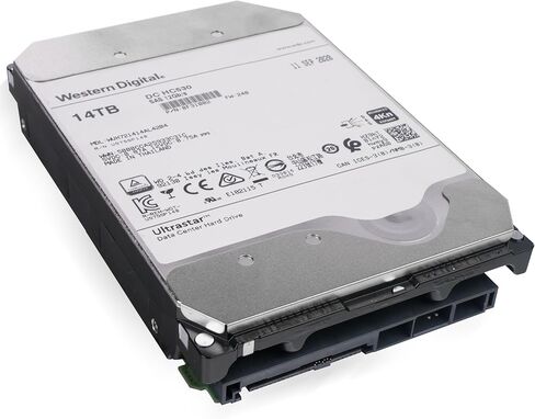 محرك الأقراص الصلبة Western Digital Ultrastar DC HC530 WUH721414AL4204 0F31002 14 تيرابايت SAS 12 جيجابايت/ثانية 4Kn 3.5 بوصة محرك الأقراص الصلبة للمؤسسات (متجدد) in Kuwait