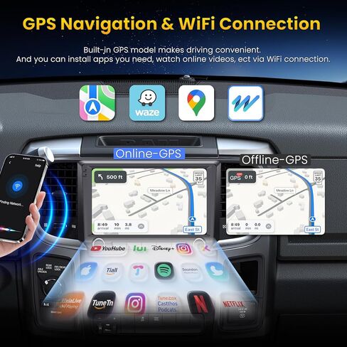 Android 15 Head Unit 8 core Car Stereo Radio for Dodge Ram Pickup 1500 2500 3500 2013 2014 2015 2016 2017 2018 with Wireless Carplay/Android auto/Touchscreen/GPS Navigation + License Camera in Saudi Arabia