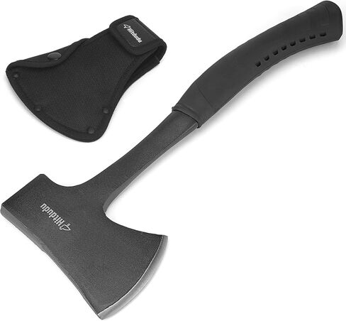 Camping Hatchet, Full Tang Camping Axe Splitting Axe for Wood Splitting and Kindling, Forged Carbon Steel Heat Treated Hand Maul Tool, Shock Reduction Handle with Anti-Slip Grip in Kuwait