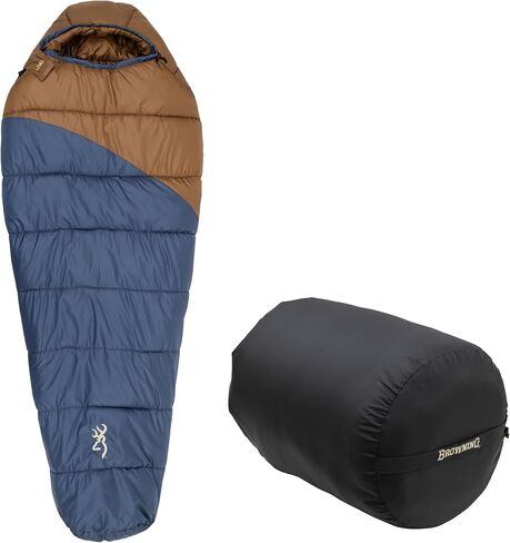 Browning Discover -20° Sleeping Bag – Extreme Cold Weather Mummy Sleeping Bag with TechLoft Silver Insulation, Draft Collar & Durable Shell for Winter Camping, Backpacking & Outdoor Adventure in Saudi Arabia