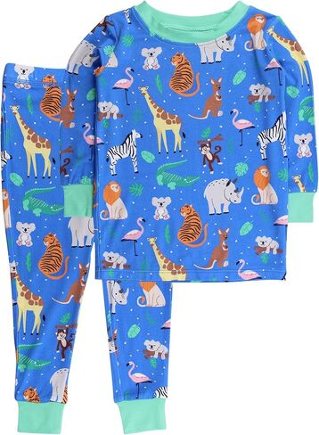 RuffleButts SoftSnooze™ Viscose from Bamboo Unisex Long Sleeve Pajama Set in Saudi Arabia