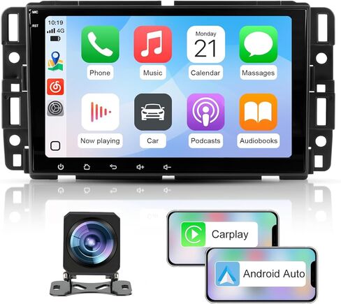 [2+64GB] Car Radio Stereo 8 inch Touch Screen for Chevy Silverado GMC Sierra Yukon Buick 2007-2013 with Wireless CarPlay & Android Auto in Saudi Arabia