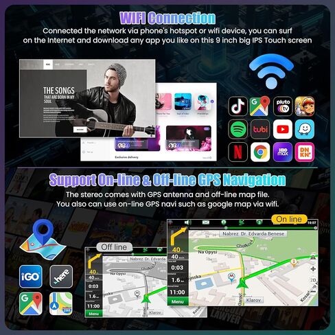 4GB+64GB Android 13 Car Radio for Toyota Scion XB Radio 2007-2019, 9 Inch Touch Screen Support Wireless CarPlay & Android Auto, Bluetooth 5.2 & Voice Control, GPS & WiFi, Backup Camera Car Stereo in Saudi Arabia