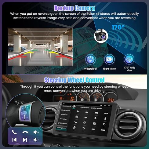 4GB+64GB Android 13 Car Radio for Toyota Scion XB Radio 2007-2019, 9 Inch Touch Screen Support Wireless CarPlay & Android Auto, Bluetooth 5.2 & Voice Control, GPS & WiFi, Backup Camera Car Stereo in Saudi Arabia