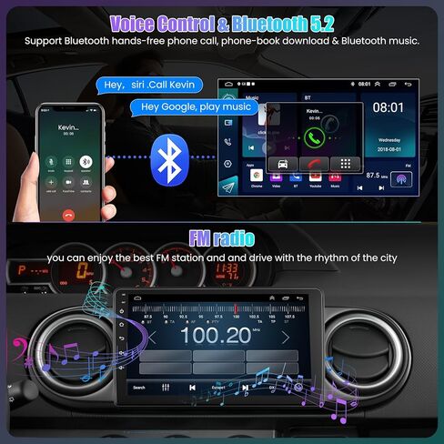 4GB+64GB Android 13 Car Radio for Toyota Scion XB Radio 2007-2019, 9 Inch Touch Screen Support Wireless CarPlay & Android Auto, Bluetooth 5.2 & Voice Control, GPS & WiFi, Backup Camera Car Stereo in Saudi Arabia