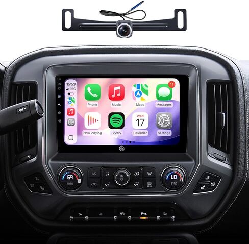 10inch (4G+64G) Android Car Radio Upgrade for GMC Sierra Chevrolet Silverado 2014-2018 Touch Screen Stereo Head Unit Support Wireless Carplay Android Auto GPS Navigation Multimedia Player Camera SWC in Saudi Arabia