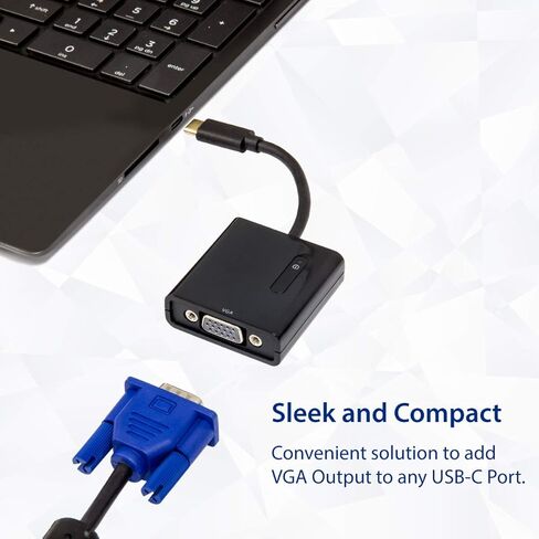 USB Type-C to VGA Adapter. Support Resolution up to 1080p. Bus-Powered. Fully Plug-n-Play. Thunderbolt 3 in Saudi Arabia