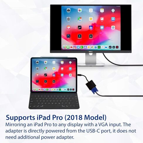 USB Type-C to VGA Adapter. Support Resolution up to 1080p. Bus-Powered. Fully Plug-n-Play. Thunderbolt 3 in Saudi Arabia