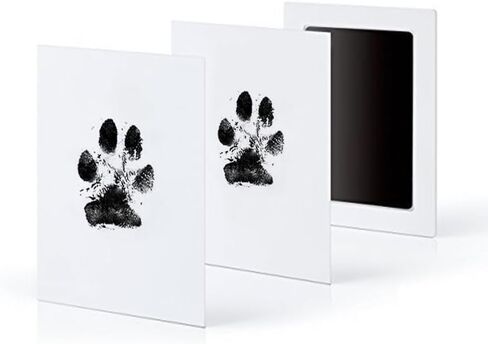 Inkless Paw and Handprint Kit for Pets Mess Free Non Toxic Clean Touch Ink Pad Keepsake for Dogs Cats Newborns, Black in Saudi Arabia