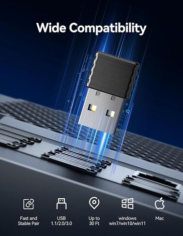 TECKNET Mouse Jiggler جهاز محرك USB غير قابل للاكتشاف مع 3 أوضاع، مؤشر LED ملون، التوصيل والتشغيل لإبقاء الكمبيوتر المحمول مستيقظًا، تحكم بزر واحد، بدون تداخل in Kuwait