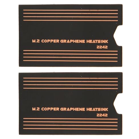 Tyenaza 2 قطعة 2242 SSD لوحة حرارية، 0.15 مم نحاس جرافين توصيل سريع M.2 2242 SSD Heatsink لألعاب الكمبيوتر المحمول in Kuwait