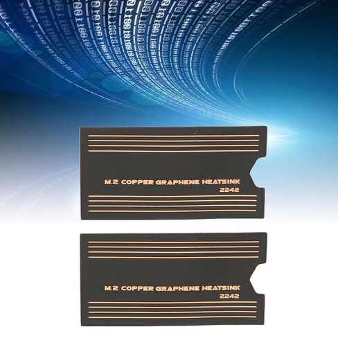 Tyenaza 2 قطعة 2242 SSD لوحة حرارية، 0.15 مم نحاس جرافين توصيل سريع M.2 2242 SSD Heatsink لألعاب الكمبيوتر المحمول in Kuwait