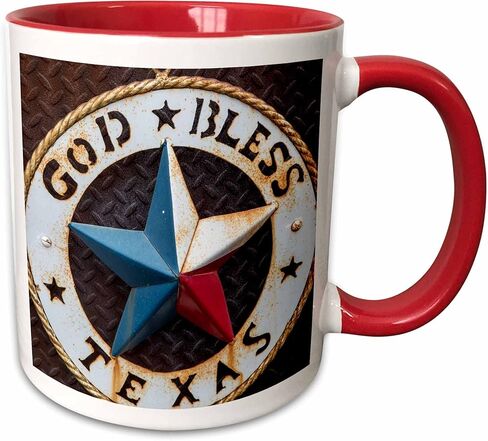 3Drose Coffee Mug ، Size - 15oz - Lone Star of Texas Emblem ، Austin ، Texas ، USA Chuck Haney - Symbols - Funny Coffee Cup Gift in Saudi Arabia