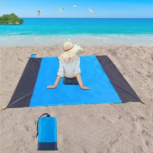 1pc Beach Camping Waterproof and Sand-Proof mat, Large Size 55.11 * 78.74in 140 * 200cm, Lightweight Blanket Picnic mat, Beach Travel Camping Hiking Picnic and Stake in Saudi Arabia