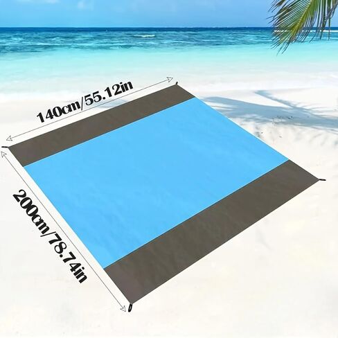 1pc Beach Camping Waterproof and Sand-Proof mat, Large Size 55.11 * 78.74in 140 * 200cm, Lightweight Blanket Picnic mat, Beach Travel Camping Hiking Picnic and Stake in Saudi Arabia