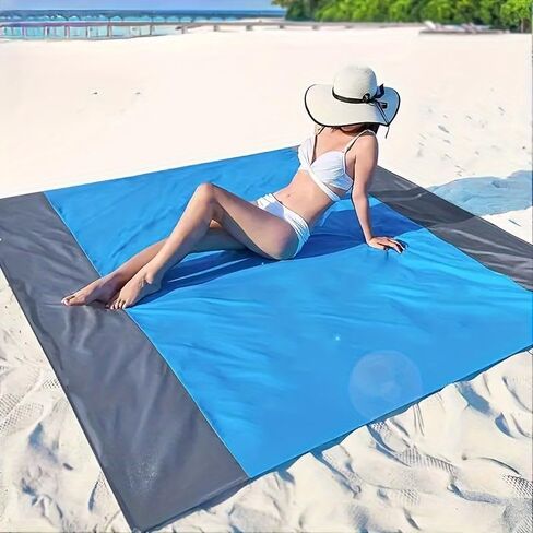 1pc Beach Camping Waterproof and Sand-Proof mat, Large Size 55.11 * 78.74in 140 * 200cm, Lightweight Blanket Picnic mat, Beach Travel Camping Hiking Picnic and Stake in Saudi Arabia