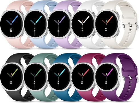 DaQin 10 أحزمة متوافقة مع Samsung Galaxy Watch 8 Band 40mm 44mm/Galaxy Watch 8 Classic Band 46mm، حزام بديل من السيليكون الناعم الرياضي المقاوم للماء لساعة Samsung Galaxy Watch النساء والرجال in Saudi Arabia