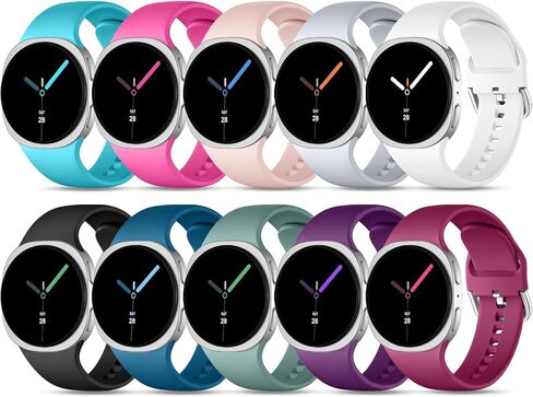 DaQin 10 أحزمة متوافقة مع Samsung Galaxy Watch 8 Band 40mm 44mm/Galaxy Watch 8 Classic Band 46mm، حزام بديل من السيليكون الناعم الرياضي المقاوم للماء لساعة Samsung Galaxy Watch النساء والرجال in Saudi Arabia