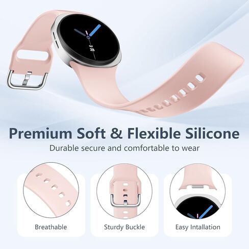 DaQin 10 أحزمة متوافقة مع Samsung Galaxy Watch 8 Band 40mm 44mm/Galaxy Watch 8 Classic Band 46mm، حزام بديل من السيليكون الناعم الرياضي المقاوم للماء لساعة Samsung Galaxy Watch النساء والرجال in Saudi Arabia