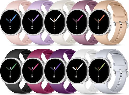 DaQin 10 أحزمة متوافقة مع Samsung Galaxy Watch 8 Band 40mm 44mm/Galaxy Watch 8 Classic Band 46mm، حزام بديل من السيليكون الناعم الرياضي المقاوم للماء لساعة Samsung Galaxy Watch النساء والرجال in Saudi Arabia