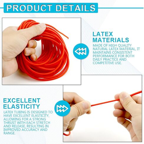 Slingshot Rubber Band, Latex Rubber Tube Tubing for DIY Slingshot Accessories (32.8ft / 10m) in Saudi Arabia