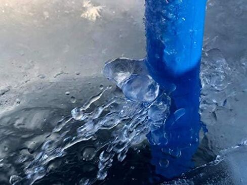 Classic Series Ice Hole Opener - Blue - Straight Edge Alloy Steel Blade - Compact Style - Ideal for Cutting Ice in Saudi Arabia