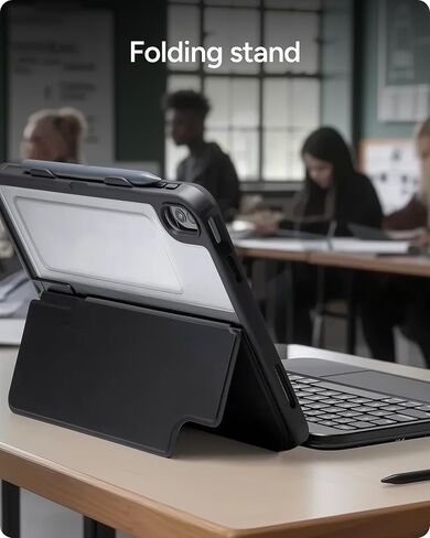 حافظة لوحة المفاتيح ZAGG Tough Keys لجهاز iPad 11 بوصة (A16)/ 10.9 بوصة (الجيل العاشر) - تصميم متين من قطعة واحدة، حماية من السقوط بطول 6.6 أقدام، اتصال مباشر USB-C، حامل أقلام Apple، مقاوم للماء، استخدام تعليمي in Saudi Arabia