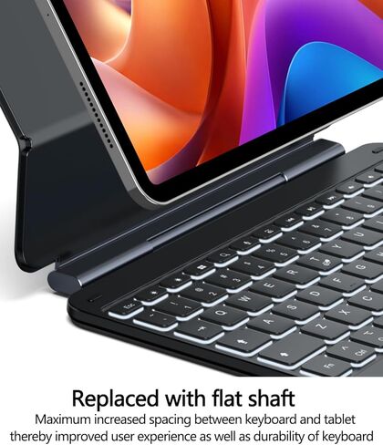 حافظة ORDA iPad Pro 11 بوصة مع لوحة مفاتيح (الجيل الرابع/الثالث/الثاني/الجيل الأول)، حافظة iPad Air 11 بوصة مع لوحة مفاتيح M3، M2(2025/2024) حامل ناتئ مغناطيسي عائم من الجيل الخامس/الرابع، نحيف للغاية، لوحة تتبع متعددة الإيماءات in Saudi Arabia