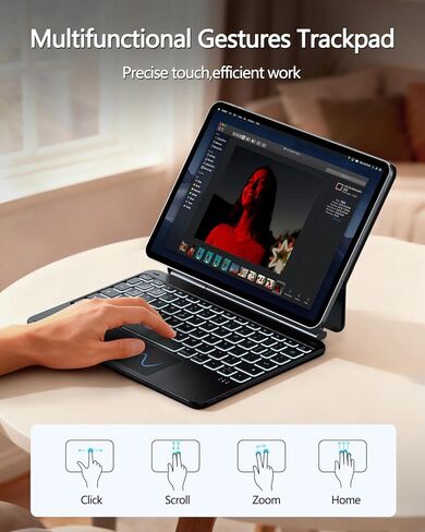 حافظة ORDA iPad Pro 11 بوصة مع لوحة مفاتيح (الجيل الرابع/الثالث/الثاني/الجيل الأول)، حافظة iPad Air 11 بوصة مع لوحة مفاتيح M3، M2(2025/2024) حامل ناتئ مغناطيسي عائم من الجيل الخامس/الرابع، نحيف للغاية، لوحة تتبع متعددة الإيماءات in Saudi Arabia