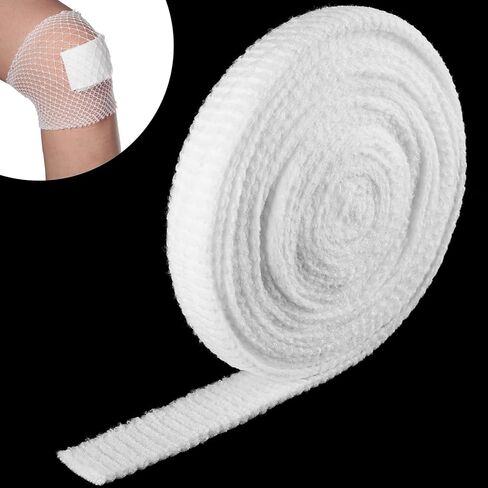 4 Rolls Net Bandage Tubular Elastic Net Elastic Netting Elastic Dressing Retainer Arm Netting 16.4 Yard Stretch Bandage Without The Use of Adhesive Tape(Size 4) in Saudi Arabia