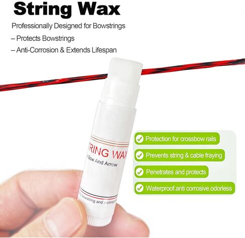 5 Pieces Bow String Wax, Protective Bowstring Waterproof Rail Lube for Crossbow Recurve Compound Bow, Archery Bowstring Wax Reduce Friction and Prevent Fraying in Kuwait