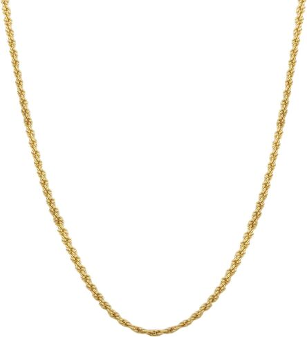 14k Solid Yellow Gold Rope Chain Necklace for Women and Men 1.5/2/2.5/3mm Width with Lobster Clasp Hypoallergenic Dainty Layering Chain Gift Ready 16-30 Inch in Saudi Arabia