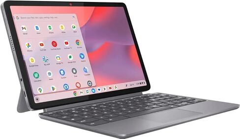 Lenovo - Duet 11 Chromebook - 11" 2K LCD Touchscreen 2-in-1 Tablet - MediaTek Kompanio 838-4GB RAM - 128GB - eMMC with Keyboard - Luna Gray in Saudi Arabia