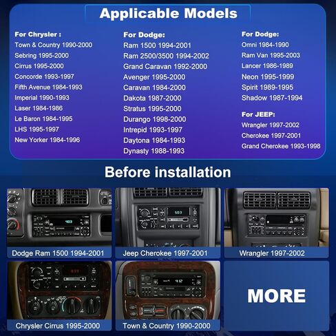 64G 5GWiFi Upgrade Car Radio for Dodge Ram 1500/2500/3500 1994-2002, Jeep Wrangler 1997-2002, Cherokee 1997-2001, 6.86inch Grand Cherokee Stereo Touch Screen Carplay Android Auto GPS FM Fast Charger in Saudi Arabia