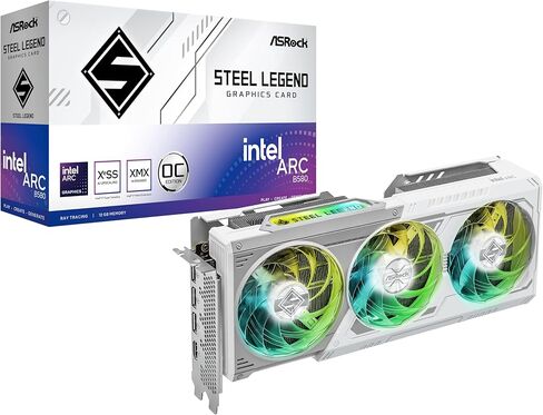 ASRock Intel Arc B580 Steel Legend 12GB OC & SteelLegend 850W 80+ Gold PSU Bundle | أداء Intel Arc ممتاز ثلاثي المراوح in Saudi Arabia