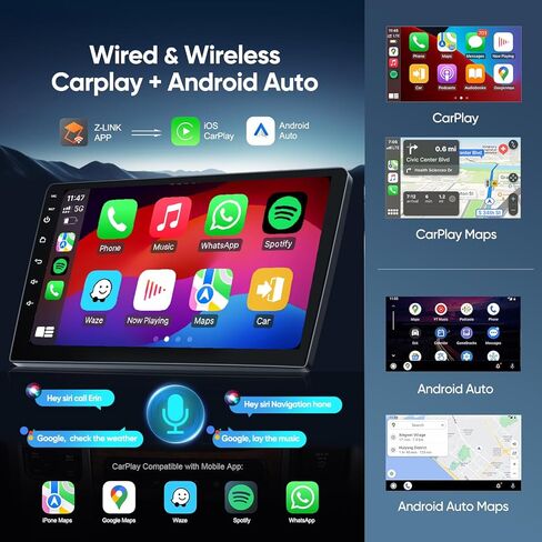 Car Stereo Radio for Toyota Tacoma 2005-2015 9 inch Touch Screen with Wireless Carplay/Android Auto / Android12 / FM RDS/GPS Navigation/HD Backup Camera in Saudi Arabia
