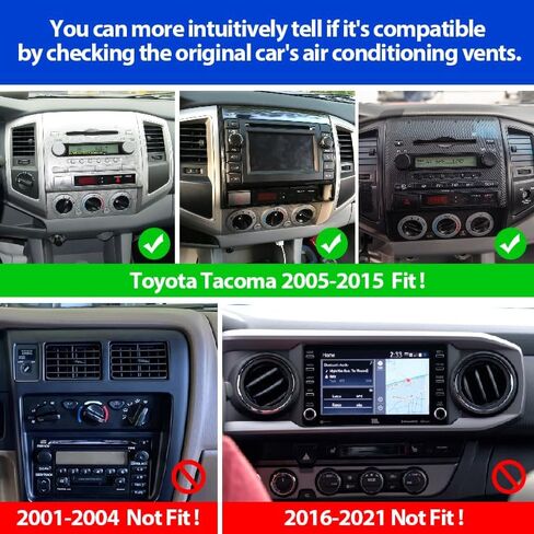 Car Stereo Radio for Toyota Tacoma 2005-2015 9 inch Touch Screen with Wireless Carplay/Android Auto / Android12 / FM RDS/GPS Navigation/HD Backup Camera in Saudi Arabia