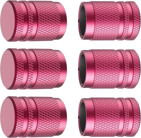 Tire Valve Stem Caps - (6 pcs), Tire Caps, Tire Valve Caps,Metal Valve Stem Caps, Valve Stem Cap,Universal Fit for Car/Motorcycles/Bikes/Trucks, Anti-Corrosion (Black) in Saudi Arabia