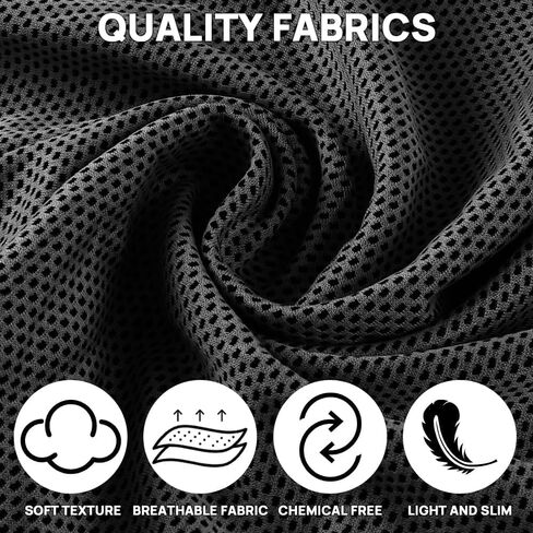 Portable Cooling Towel, Festivalment Cooling Microfiber Workout Breathable Ice Towels (Black) in Saudi Arabia