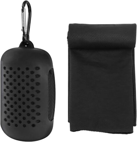 Portable Cooling Towel, Festivalment Cooling Microfiber Workout Breathable Ice Towels (Black) in Saudi Arabia