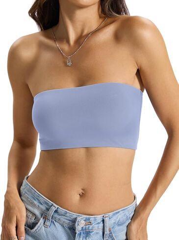 Womens Double Lined Tube Tops Crop Tank Top Non-Padded Strapless Bandeau Shirts Sexy Going Out Tops Summer 2026 in Saudi Arabia