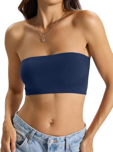 Womens Double Lined Tube Tops Crop Tank Top Non-Padded Strapless Bandeau Shirts Sexy Going Out Tops Summer 2026 in Saudi Arabia