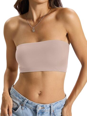 Womens Double Lined Tube Tops Crop Tank Top Non-Padded Strapless Bandeau Shirts Sexy Going Out Tops Summer 2026 in Saudi Arabia