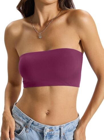 Womens Double Lined Tube Tops Crop Tank Top Non-Padded Strapless Bandeau Shirts Sexy Going Out Tops Summer 2026 in Saudi Arabia