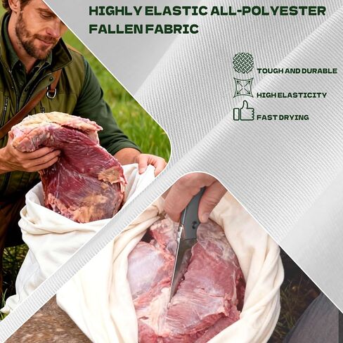 أكياس ألعاب أكياس لحوم صيد الأيائل 5 عبوات، 4 عبوات 48 بوصة و1 حزمة 28 بوصة أكياس ربع ثقيلة ملفوفة قابلة للتمدد وقابلة لإعادة الاستخدام مع ملصقات عاكسة للأيائل والكاريبو والغزلان والموظ والظباء والبط in Kuwait