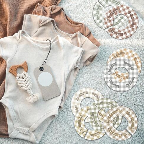 WSICSE Baby Closet Dividers,Round Baby Clothes Dividers for Closet Nursery Closet Organizer & Decor for Sorting 8 Designs Fits 1.5" Rod in Saudi Arabia