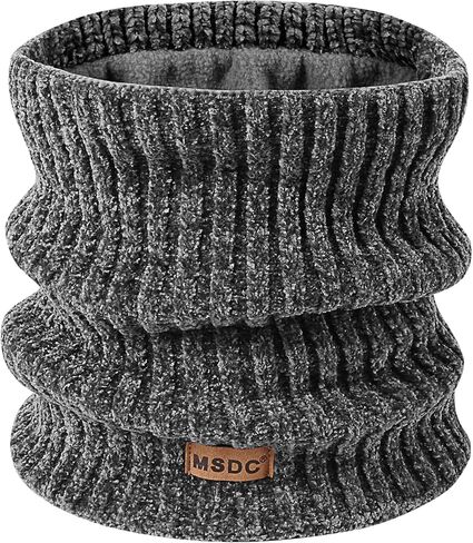 MSDC Winter Scarf for Women Neck Gaiter Warmer Chenille Fleece Face Mask Covering for Cold Weather Gifts Beige 01 in Saudi Arabia