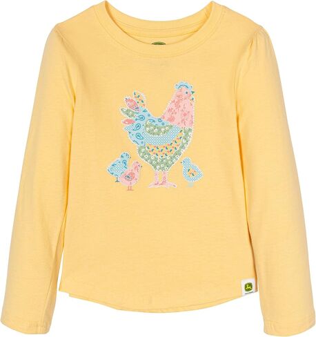 John Deere Farm Tractor Girls Long Sleeve T-Shirt Toddler Sizes (2T - 4T) in Saudi Arabia
