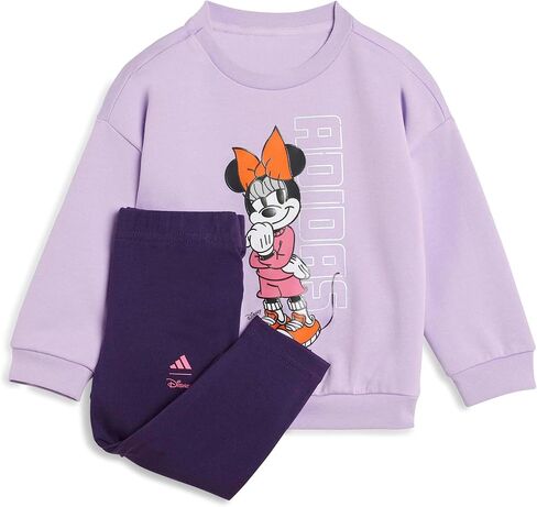 adidas Unisex-Baby Disney Minnie Mouse Joggers Set, Powder Plum/Lucid Pink, 9 Months in Saudi Arabia