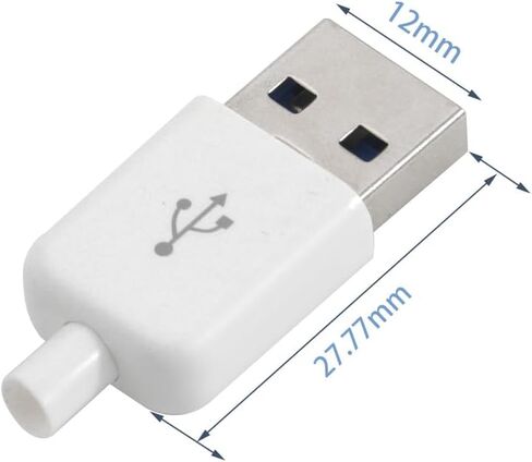20 Sets USB 3.0 Male Soldered Connector,USB 3.0 Type A Socket with White Housing for Laptop, Hard Drive, USB CDs, Keyboards in Saudi Arabia